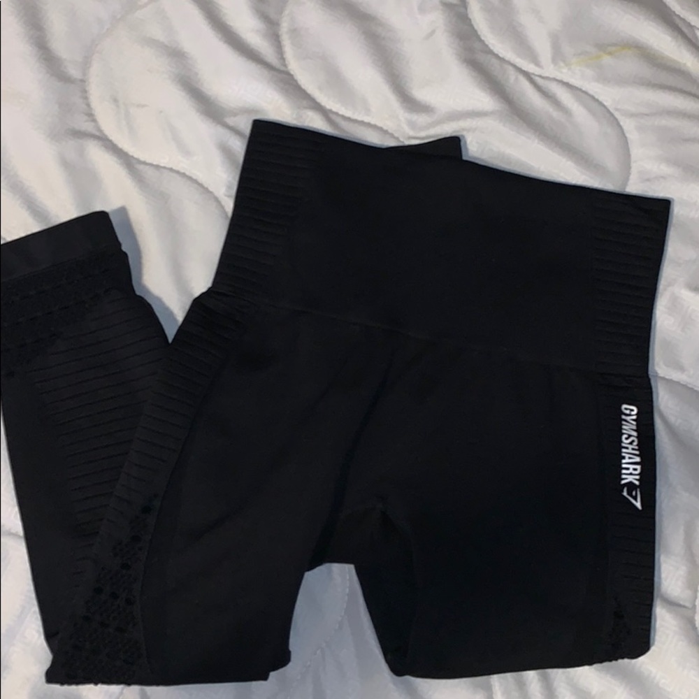 Gym shark high waisted black crop leggings